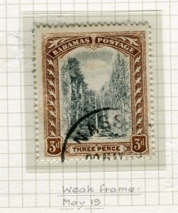 BAHAMAS; 1919 Queen's Staircase used Shade of 3d. value + Minor PLATE FLAW