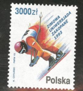 Poland Scott 3133 MNH** 1993 Ski stamp 