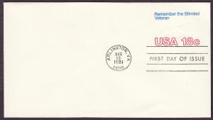 U600 Blinded Veterans uncacheted FDC