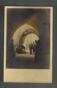 1928 Palestine Bethlehem Real Picture Postcard Cover to USA Covered Street View