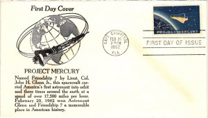 #1193 Project Mercury Space – FIRST ORBIT Cachet  SCBL