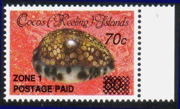 COCOS IS 1990 70c Shell emergency overprint MNH............................13469