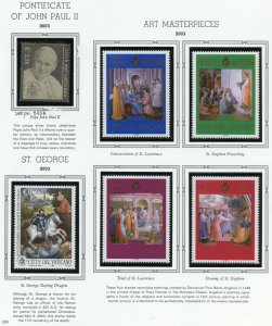 VATICAN CITY 2003  COMPLETE YEAR SET STAMPS WITH BOOKLET MINT NH ON ALBUM PAGES