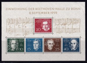 Germany 1959-  Composers Beethoven MNH sheet # 804