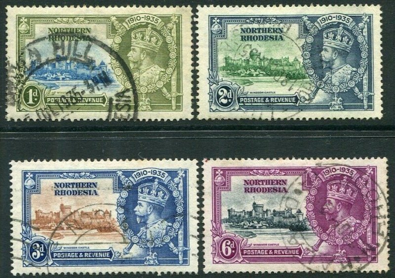 NORTHERN RHODESIA-1935 Silver Jubilee Set Sg 18-21 FINE USED V35946