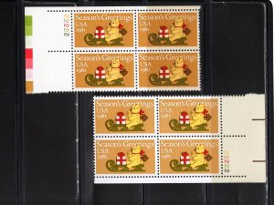 1940 Christmas, MNH PB/4 set/2 (#22222)