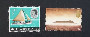 PITCAIRN ISLANDS   boat   2 stamps, MH & MNH