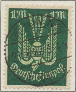 Germany Airmail Deutsche Flugpost 1 Mk Deep Green Weimar Republic SG223 1922