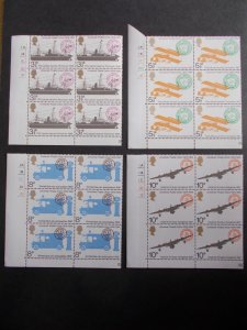 GB QEII 1974 U.P.U. Centenary Set of 4 in Cylinder Blocks of 6 Superb U/M