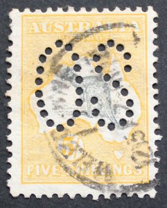 Australia 1913 Five Shillings Kangaroo Official SG O12 used