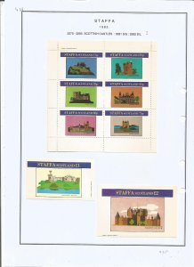 STAFFA - 1982 - Scottish Castles - Sheets - Mint Light Hinged - Private Issue