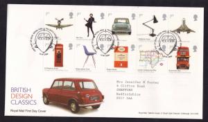 GB 2009 QE2 FDC British Design Classic set SHS Pmk - R947