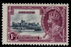 GIBRALTAR GV SG117, SILVER JUBILEE, 1s slate & purple, LH MINT. Cat £18.