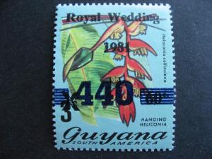 Guyana Sc 549a royal wedding overprint overprinted MNH check it out!