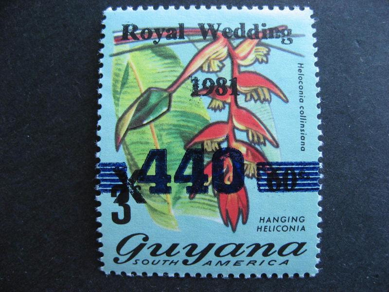 Guyana Sc 549a royal wedding overprint overprinted MNH check it out!