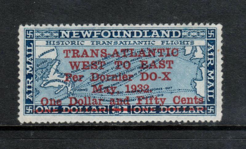 Newfoundland #C12 Very Fine Never Hinged *With Certificate*