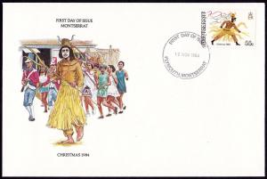 Montserrat Scott 547 Bull Man-Christmas 1984 FDC 