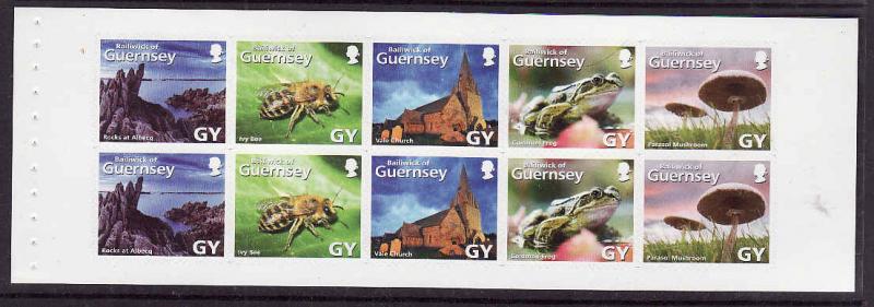 Guernsey-Sc#925m-unused NH booklet pane-self-adhesive-125th