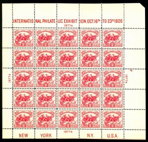 U.S. #630 MINT BLOCK OF 25 OG NH