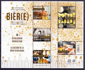 Belgium 2018 - Belgian Beers Unesco  -  MNH S/Sheet   # 2845