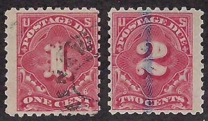 US Postage Due Scott # J59-J60 Used Fine