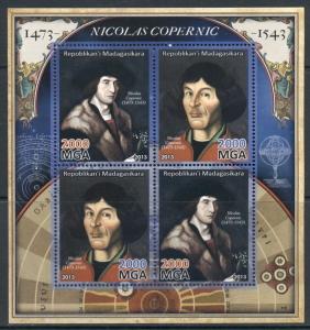 Space, astronomer Nicolaus Copernicus MNH stamp set - 4val sheet + s/s