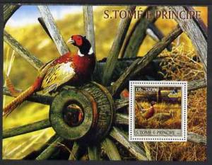 St Thomas & Prince Islands 2003 Pheasants perf souven...