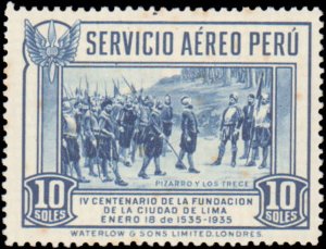 Peru #C9-C12, Incomplete Set(4), High Values to Set, 1935, Hinged