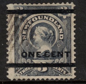 Newfoundland #77 Very Fine Used **With Certificate**