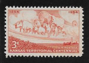 SC# 1061 - (3c) - Kansas Territory, MNH single