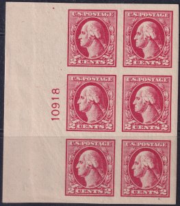 #532 Mint NH, XF, Plate number block of 6 (CV $675) (CV $80 - ID45618) - Jose...