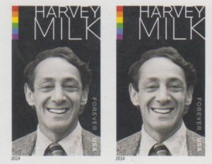 US 4906a Modern Imperf Harvey Milk Pair