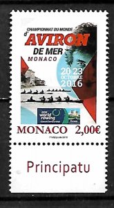 MONACO STAMPS 2016 ,WORLD ROWING CHAMP , MNH