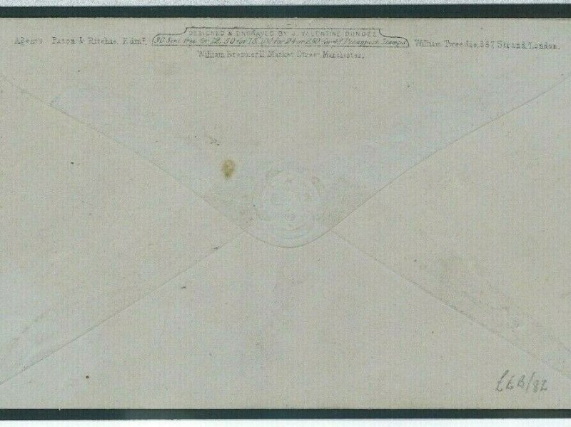 GB ILLUSTRATED Cover INTEMPERANCE Mulready Derivative MANCHESTER*1850s RARE 926d