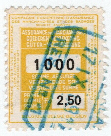 (I.B) Belgium Railways : Parcel Insurance 2.50Fr