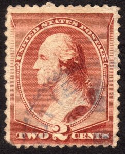 1883, US 2c, Washington, Used, Sc 210