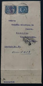 1934 Colombia Hydroplane Airmail Cover To Bogota Overprinted Stamp