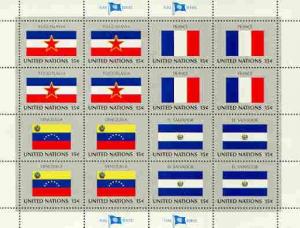 United Nations (NY) 1980 Flags of Member Nations #1 sheet...