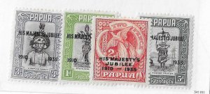 Papua Sc #114-7 set of 4 OG VF