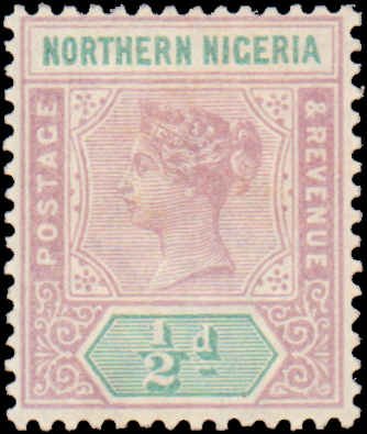 Northern Nigeria #1, Incomplete Set, 1900, Hinged