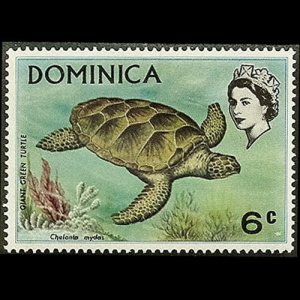 DOMINICA 1970 - Scott# 297 Green Turtle 6c NH