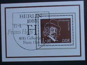 ​GERMANY DDR-1980-PROMOTION- 400TH ANNIV:FRANS HALS-CTO FANCY CANCEL S/S VF-$5