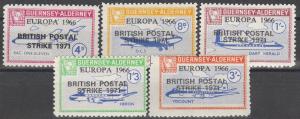 Guernsey 1971 Postal Strike Overprints MNH (A3638)