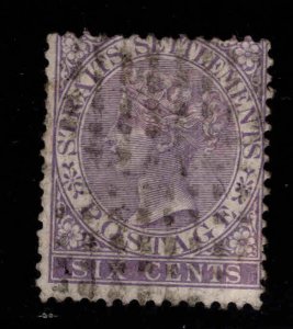 Straits Settlements Scott 12 Used  CC Wmk  type 1