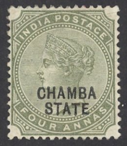 India Chamba Sc# 7 MH 1887-1895 Queen Victoria