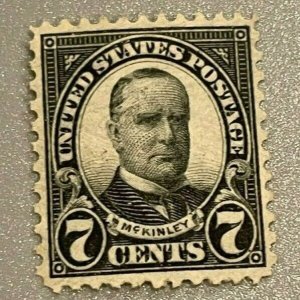 Scott#: 639 - William McKinley 7c 1927 MHOG single stamp - Lot 15