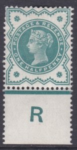 ½d Green Jubilee control R perf single MOUNTED MINT