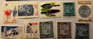 SPANISH ANDORRA. 1988 Full Year. Ed 203-212. 10 stamps. NHM-