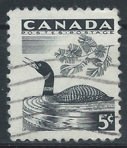 Canada 1957 - 5c Diver (Wildlife Week) - SG495 used