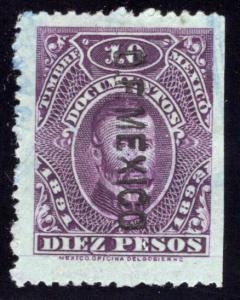 DO 189, Mexico, 1891-1892, 10P, Sebastian Lerdo de la Fuente, Documentary Revenu
